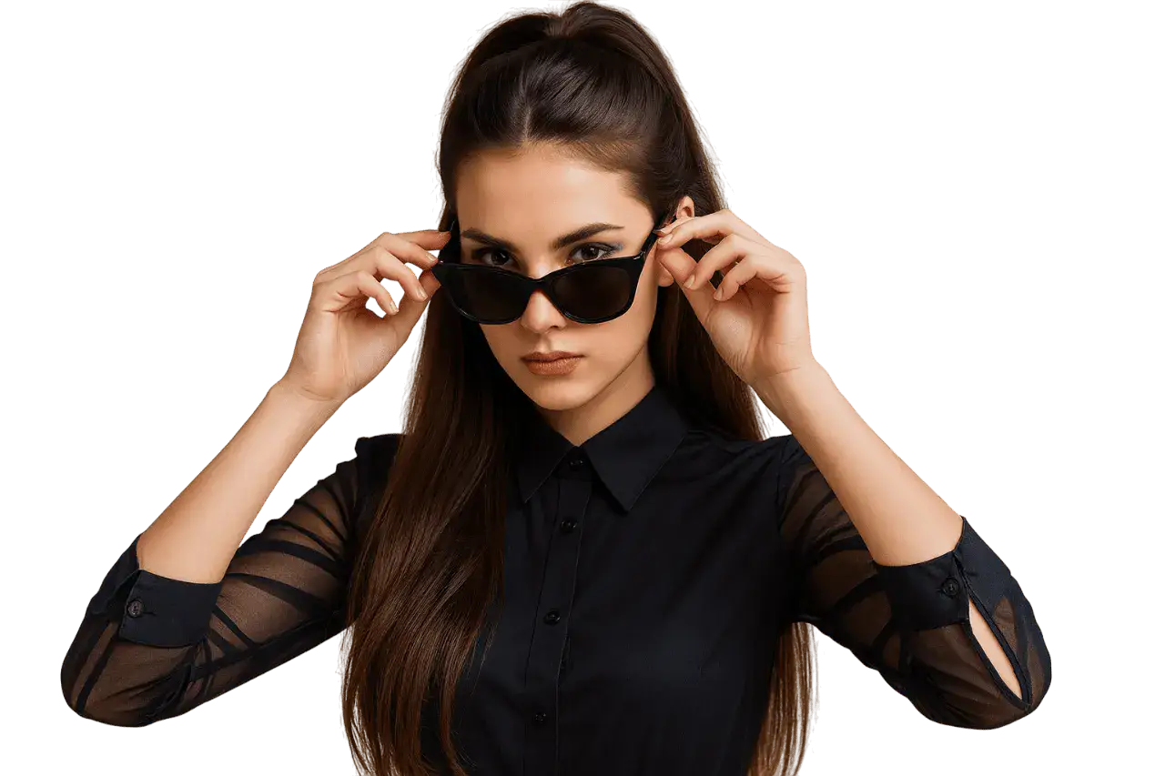Woman with glasses