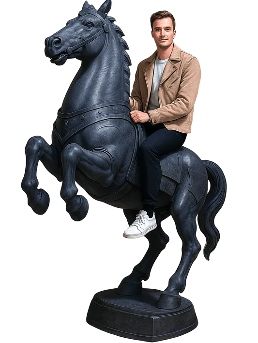 Man Riding A Horse